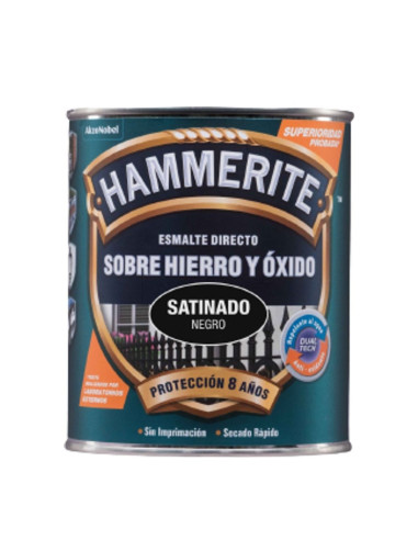 Hammerite Esmalte Satinado Negro 750 ml