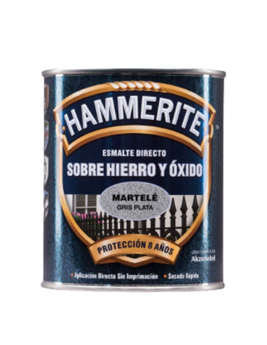 Hammerite Esmalte Martelé Gris Plata 750 ml