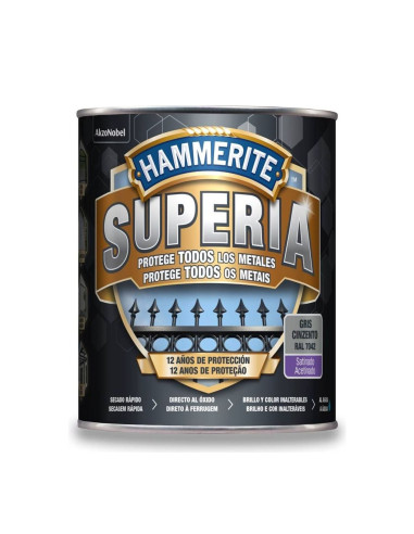Superia Esmalte Satinado Gris 750 ml