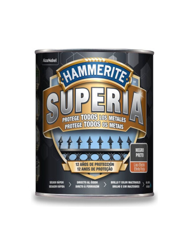 Superia Esmalte Efecto Forja Negro 750 ml