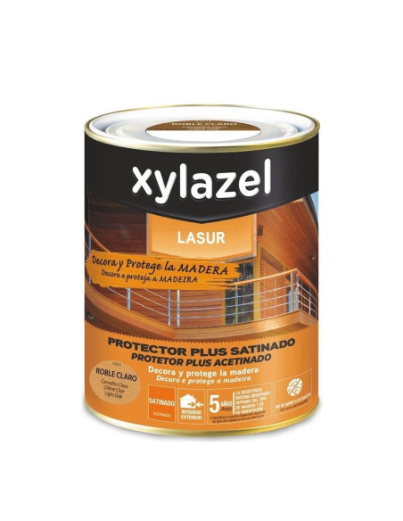 Xylazel Lasur Plus Decora Satinado Roble Claro 750 ml