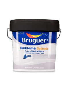 PINTURA PLASTICA BRUGUER EMBLEMA SATINADO 4 L BLANCO