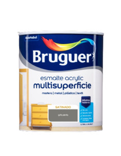 Bruguer Acrylic Esmalte Multisuperficie Satinado Gris Perla 750 ml