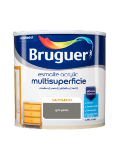 BRUGUER ESMALTE ACRÍLICO CETIM MULTI-SUPERFÍCIE 250 ml. CINZA PÉROLA