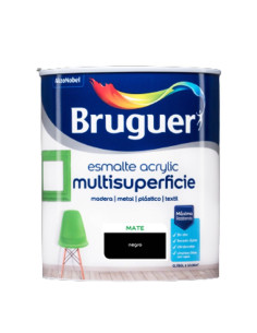 Bruguer Acrylic Esmalte Multisuperficie Mate Negro 750 ml