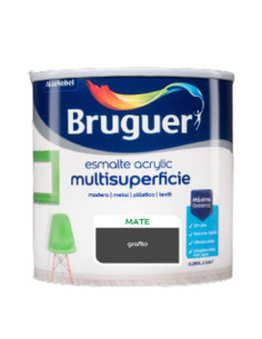 Bruguer Acrylic Esmalte Multisuperficie Mate Grafito 250 ml