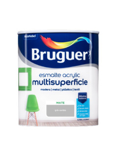 Bruguer Acrylic Esmalte Multisuperficie Mate Gris Ceniza...