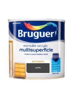Bruguer Acrylic Esmalte Multisuperficie Satinado Grafito 250 ml