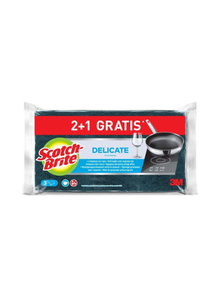 SCOTCH BRITE ESFREGÃO DELICADO COM ESPONJA AZUL NOSTREAK 21 GRÁTIS | 3 PECAS