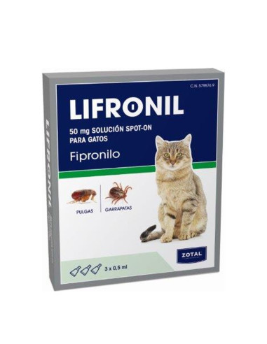 PIPETAS LIFRONIL GATOS 3 x 50 ml