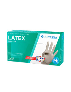 Guantes Látex 100 uds sin Polvo Talla Pequeña