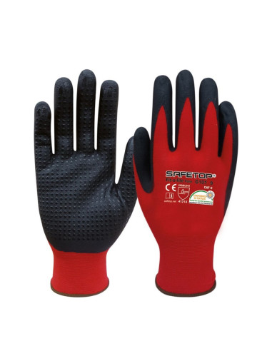 GUANTES SAFE TOP NYLON-LYCRA G101 TALLA 09 ROJO