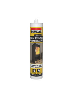 MASILLA REFRACTARIA 1500º SOUDAL CR.290 NEGRO