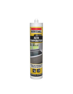 SILICONA ALTA TEMPERATURA 300º SOUDAL CR.290 NEGRO...