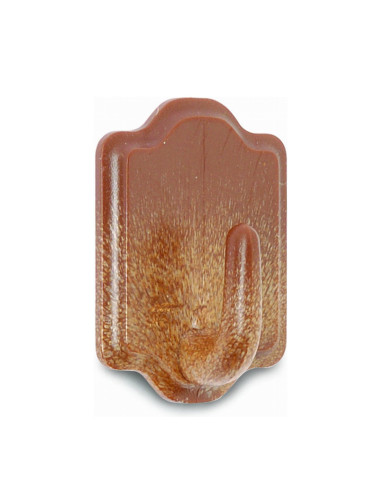 COLGADOR ADHESIVO 5018 BLISTER 2 uds  MADERA