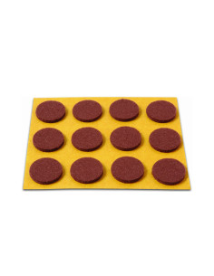 FIELTRO ADHESIVO 7073 BLISTER  12 MARRON REDONDO