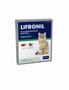 PIPETAS DE LIFRONIL PARA GATOS 3X50 ML.