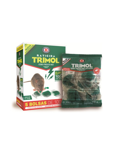 Raticida Trimol Cebo Fresco 003 Expositor 500 g...