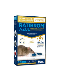 Raticida Ratibrom Azul Cebo Fresco 003 Estuche 150 g