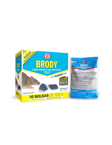 Raticida Brody Cebo Fresco 003 Expositor 10...