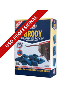 Raticida Brody Parafina Óvulo 1113 g 003 Caja 10 kg