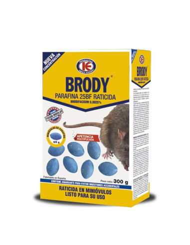 Raticida Brody Parafina Minióvulo 45 g 003...