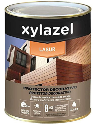 XYLAZEL AQUA LASUR SATINADO 750 ml. TECA