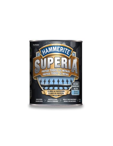 HAMMERITE SUPERIA ÁGUA BRILHANTE 750 ml. CINZA ESCURO