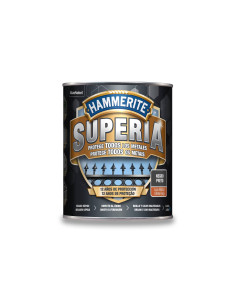 HAMMERITE SUPERIA AL AGUA LISO EFECTO FORJA 750 ml. NEGRO