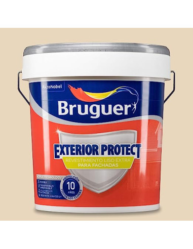 BRUGUER EXTERIOR PROTECT REVESTIMIENTO 10 AÑOS 15 l. HUESO