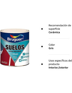 BRUGUER PINTURA PARA SUELOS TERRENA 750 ml. ROJO