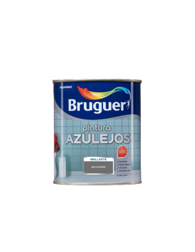 BRUGUER ESMALTE AZULEJOS COCINAS Y BAÑOS BRILLANTE 750 ml. GRIS CEMENTO