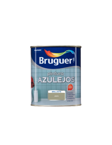 BRUGUER ESMALTE AZULEJOS COCINAS Y BAÑOS BRILLANTE 750 ml. PIEDRA