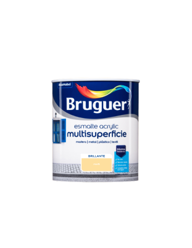 BRUGUER ESMALTE ACRÍLICO BRILHANTE MULTI-SUPERFÍCIE 750 ml. MARFIM