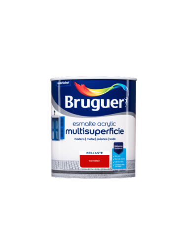 BRUGUER ESMALTE ACRÍLICO BRILHANTE MULTI-SUPERFÍCIE 750 ml. VERMELHO