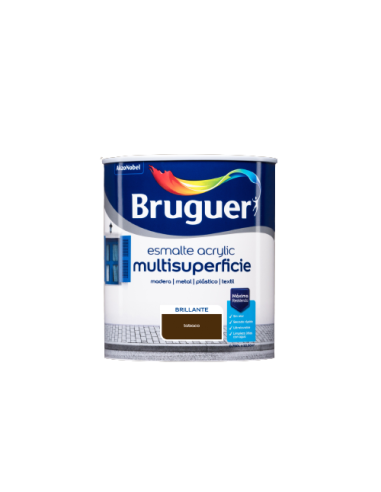 BRUGUER ESMALTE ACRYLIC MULTISUPERFICIE BRILLANTE 750 ml. TABACO