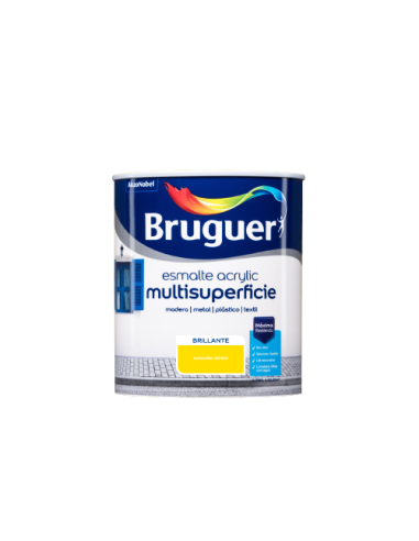 BRUGUER ESMALTE ACRYLIC MULTISUPERFICIE BRILLANTE 750 ml. AMARILLO LIMON