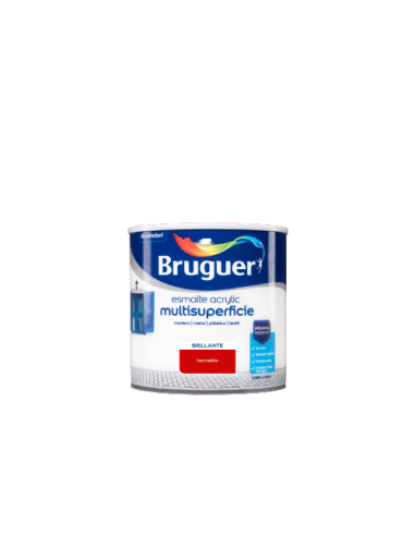 BRUGUER ESMALTE ACRYLIC MULTISUPERFICIE BRILLANTE 250 ml. BERMELLON