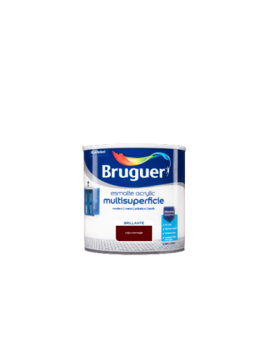 BRUGUER ESMALTE ACRYLIC MULTISUPERFICIE BRILLANTE 250 ml. ROJO CARRUAJE