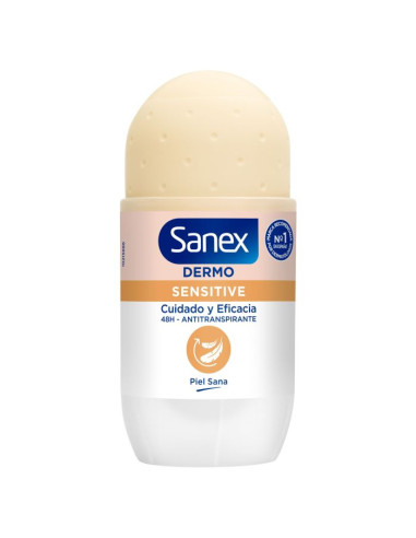 SANEX DESODORANTE PH DERMO SENSITIVE PIEL SENSIBLE ROLL-ON 24H 50ML        NO CONTIENE ETANOL - 0% ALCOHOL.