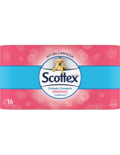 SCOTTEX ORIGINAL PAPEL HIGIÉNICO SECO 16 ROLLOS