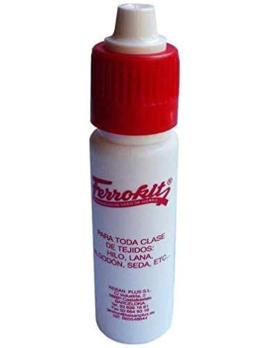 FERROKIT - QUITAMANCHAS ÓXIDO - EFICACIA PARA TODACLASE DE TEJIDOS - 15 ML