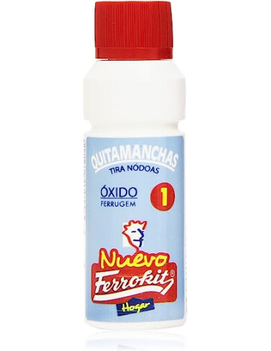 FERROKIT - QUITAMANCHAS ÓXIDO - EFICACIA PARA TODACLASE DE TEJIDOS - 50 ML