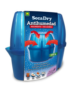 Recipiente Anti-humidade SecaDry e refil 450 gr grânulos