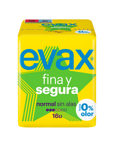 EVAX FINA Y SEGURA NORMAL SIN ALAS 16 UDS