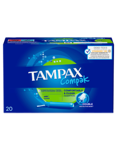 LOS TAMPONES TAMPAX COMPAK SUPER OFRECEN PROTECCIÓN Y DISCRECIÓN DURANTE   LOS DÍAS DE FLUJO MODERADO.