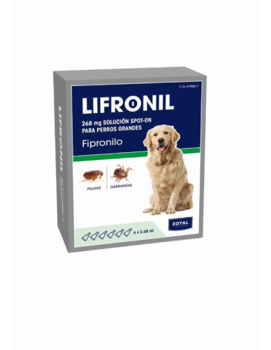 LIFRONIL PIPETAS CÃES GDE. 6X268