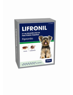 PIPETAS DE LIFRONIL PARA CÃES PEQUENAS. 6X67ML.