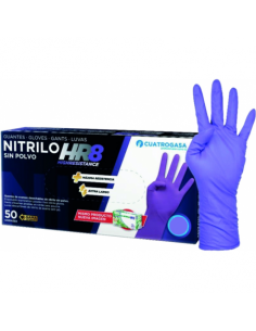 GUANTES NITRILO MORADO C50 HR8 TALLA M