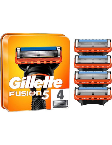 1 RECAMBIO EQUIVALE A 20 AFEITADOS: CONSIGUE HASTA 20 AFEITADOS AGRADABLES CON CADA RECAMBIO DE GILLETTE FUSION5